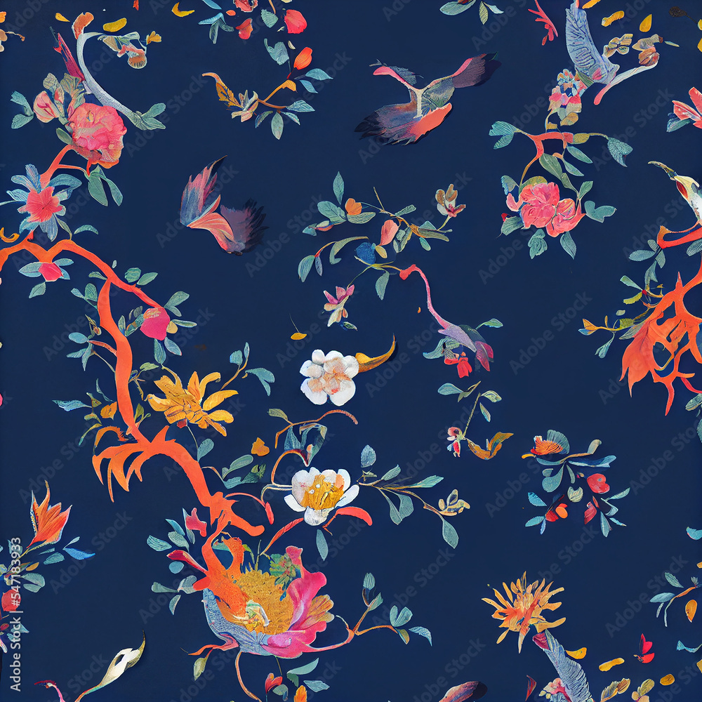 Beautiful chinoiserie pattern. Beautiful chinoiserie pattern.