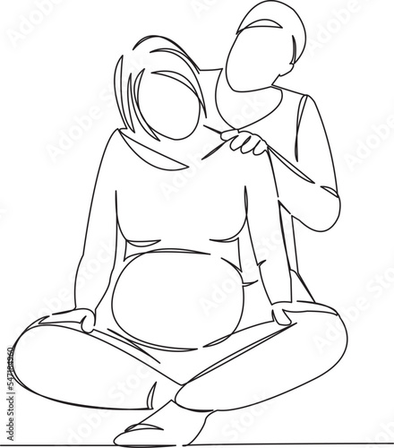 pregnant couple in childbirth