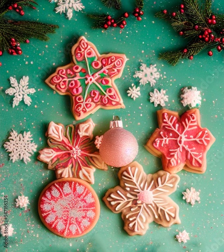 AI-generated Image of Christmas Homemade Gingerbread Cookies © Andredi