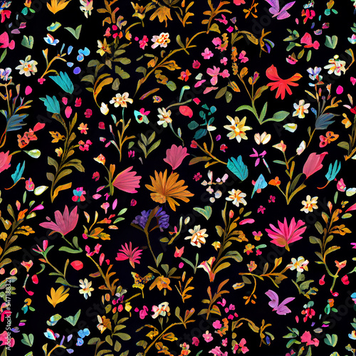 Colorful and vivid ditsy pattern