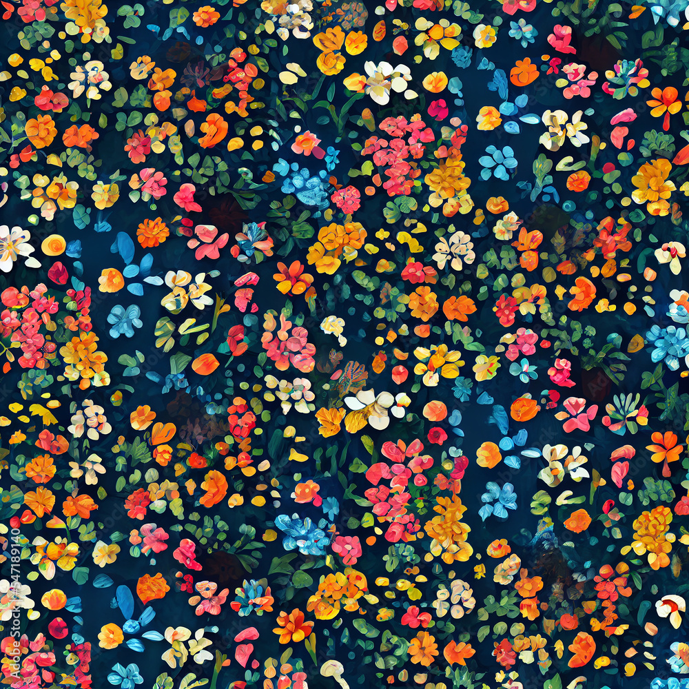 Colorful and vivid ditsy pattern Colorful and vivid ditsy pattern