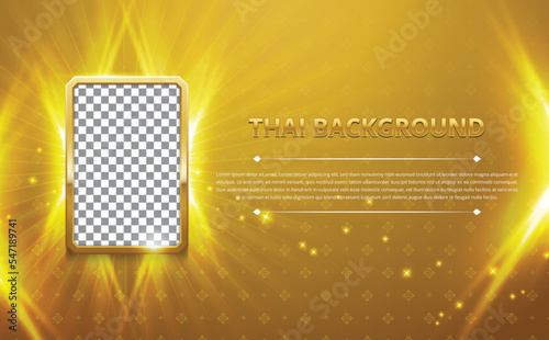 thai pattern background for greeting card, advertising, web site, flyers, posters with modern line Thai.
