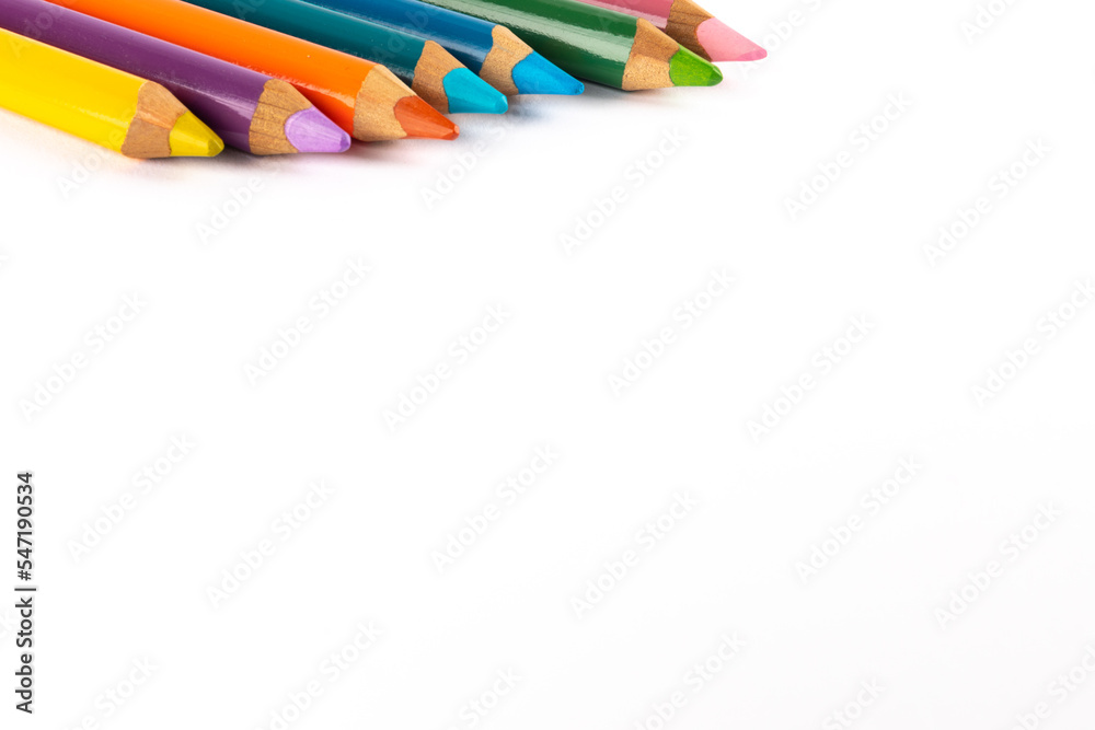 Color pencils isolated on white background Color pencils isolated on white background
