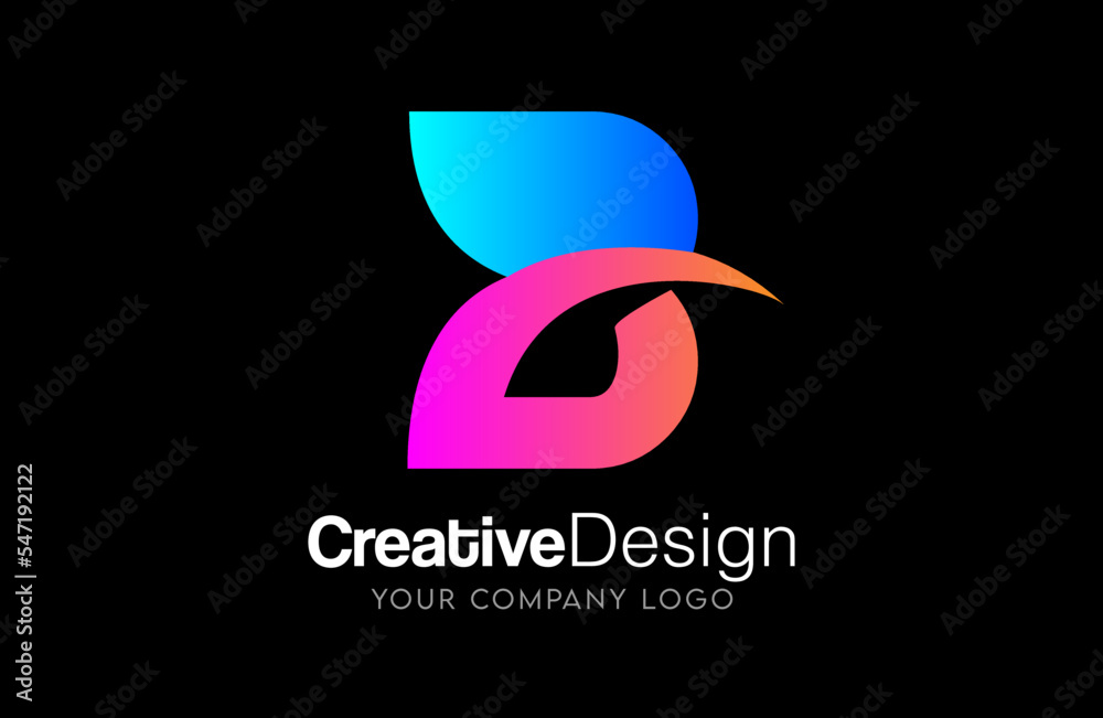 Business Letter B Logo Design in Blue and Purple Colors. Minimalist Creative and modern Icon Vector Business Letter B Logo Design in Blue and Purple Colors. Minimalist Creative and modern Icon Vector