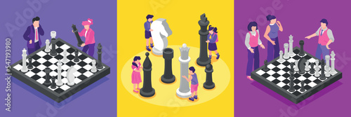 Isometric Chess Compositions Set