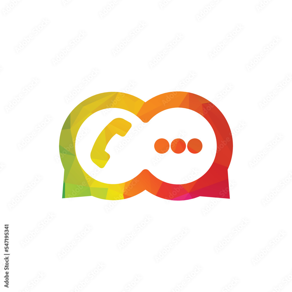 Phone Chat Logo Template Design Vector. Phone Chat Logo Template Design Vector.