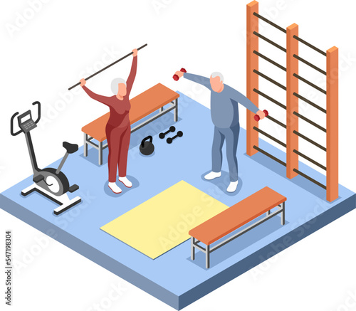 Isometric Old People Activity Isolated Concept