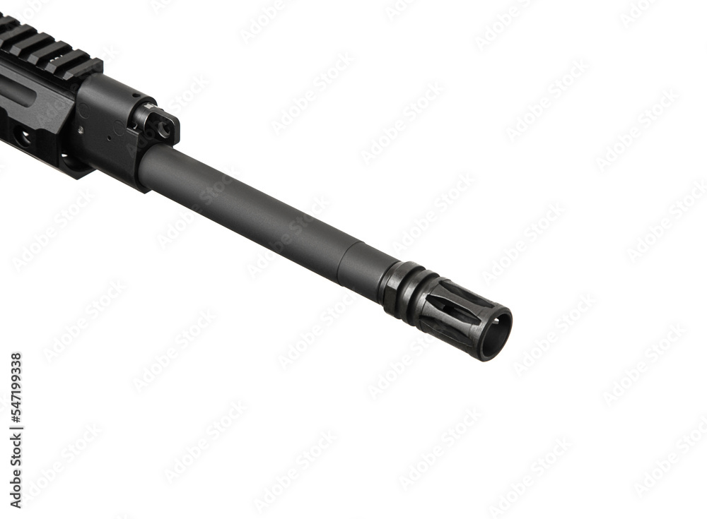 Modern automatic rifle isolated on white background. Weapons for police, special forces and the army. Automatic carbine. Assault rifle on white. Modern automatic rifle isolated on white background. Weapons for police, special forces and the army. Automatic carbine. Assault rifle on white.