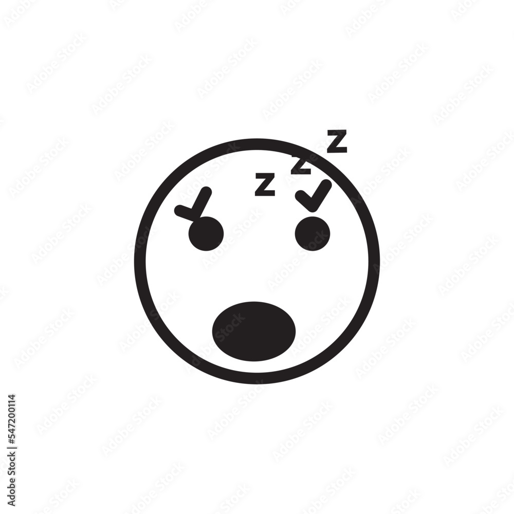 Emoticon smile flat style illustration Emoticon smile flat style illustration