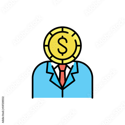 Investor line icon. Business crowdfunding and Finance