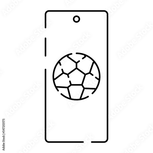 Football or soccer line icon. World cup championships and tournament. Sport and fitness line icons infographic Livescore mobile vector