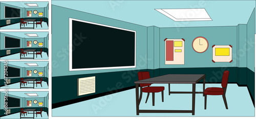 School room, lecture room