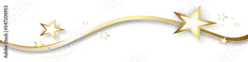 Gold Welle Wellen Band Banner Stern