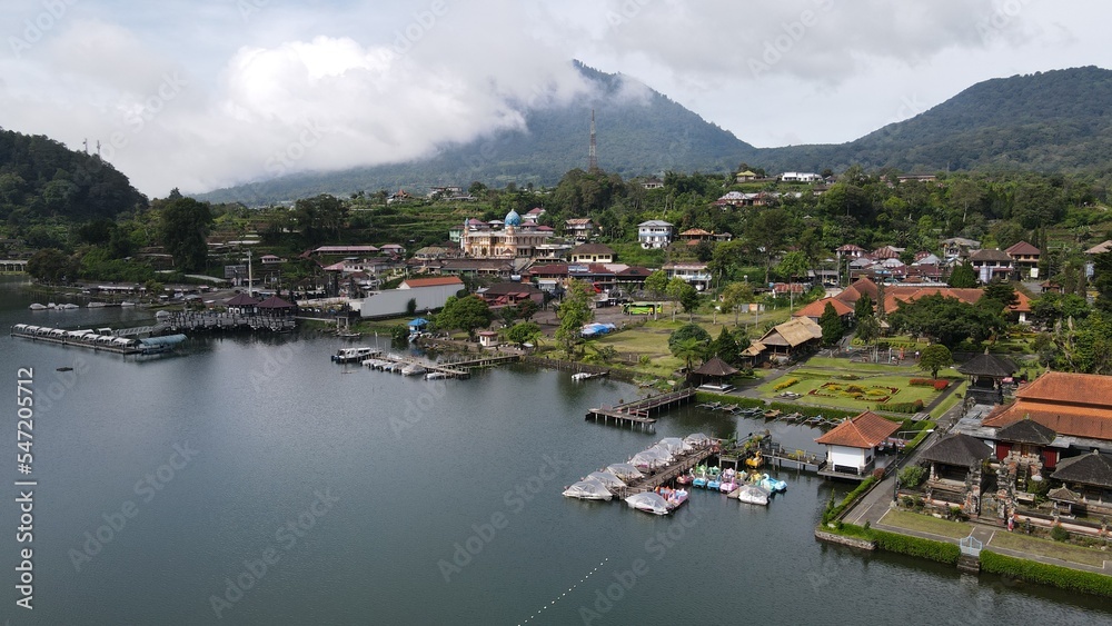 Bali, Indonesia - November 13, 2022: The Ulun Danu Beratan Temple Bali, Indonesia - November 13, 2022: The Ulun Danu Beratan Temple