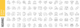 Insurance outline icon set, vector illustration. Health safety