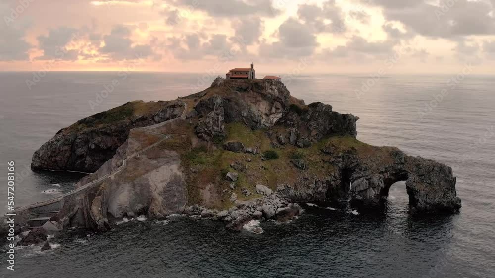 drone chapel sea rock hill top sunset church mountain ocean beach Game of Thrones drone chapel sea rock hill top sunset church mountain ocean beach Game of Thrones