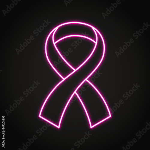 Oncology neon icon in line style