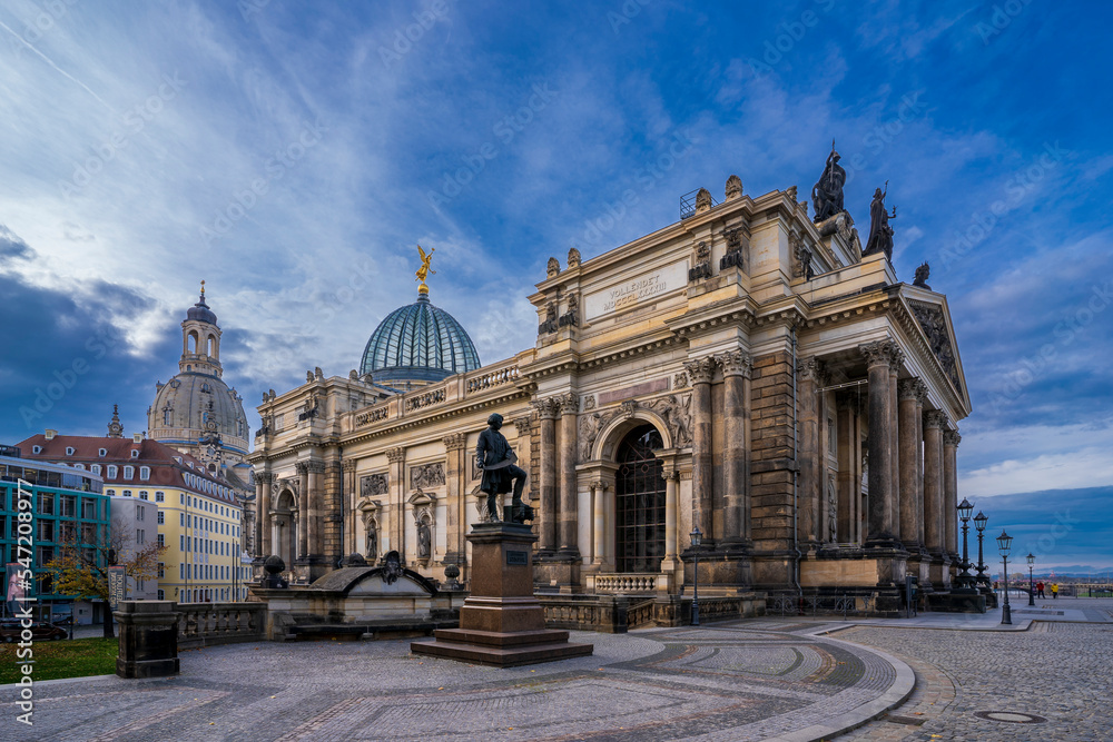 Historical Lipsius building view in Dresden