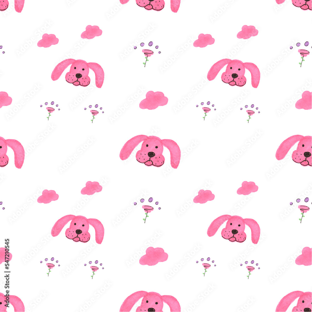 Hand drawn doodle digital paper with animals for kids room Hand drawn doodle digital paper with animals for kids room