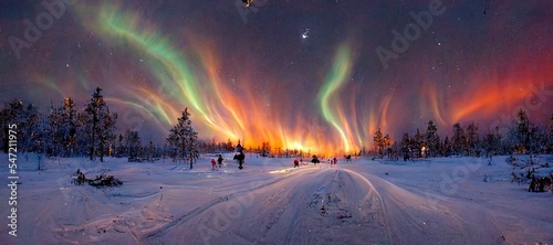 aurora borealis in lapland 