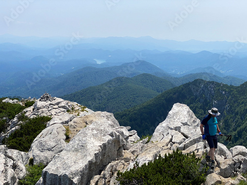 Magnificent panoramic view from the top of Veliki Risnjak in the national park, Crni Lug - Croatia (Veličanstveni panoramski pogled sa vrha Veliki Risnjak u nacionalnom parku - Gorski kotar, Hrvatska)