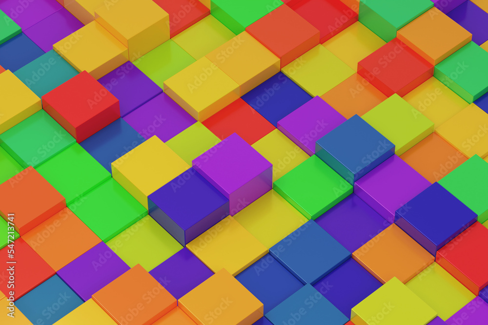 3d rendered abstract rainbow background with square shape 3d rendered abstract rainbow background with square shape