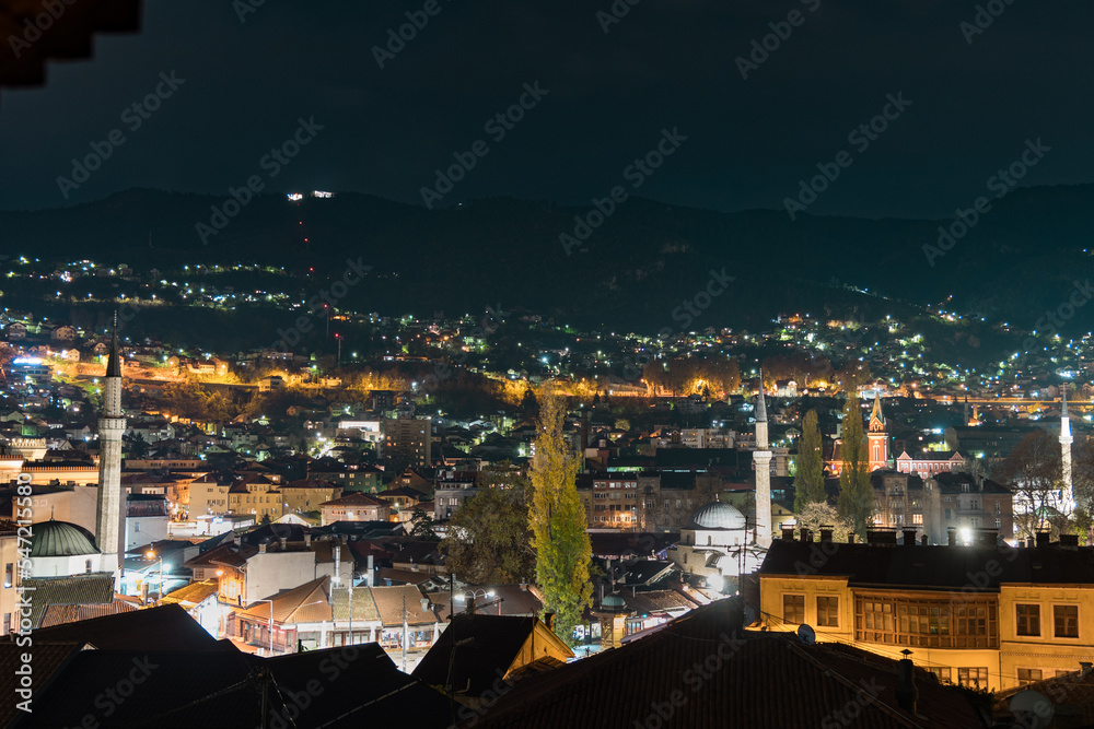 Panoramic view of Bascarsija, Sarajevo