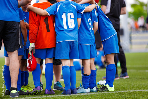 Sport Children Team. Kids Play Sports Game. Children Sporty Team United Ready to Play Game. Youth Sports For Children. Boys in Sports Jersey Blue Shirts. Young Boys in Soccer Sportswear