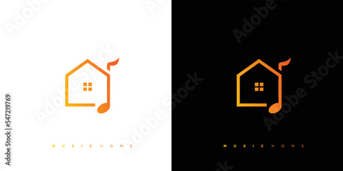 Simple and modern music house logo design