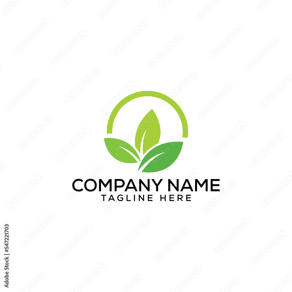 Green Leaf Eco Healthy Brand Logo Green Leaf Eco Healthy Brand Logo
