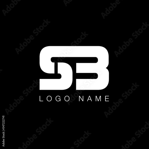 SB letter business logo in black and white color 