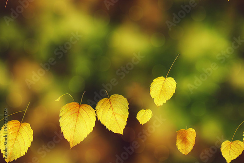 Vertical shot of autumn leafs seamless textile pattern 3d illustrated