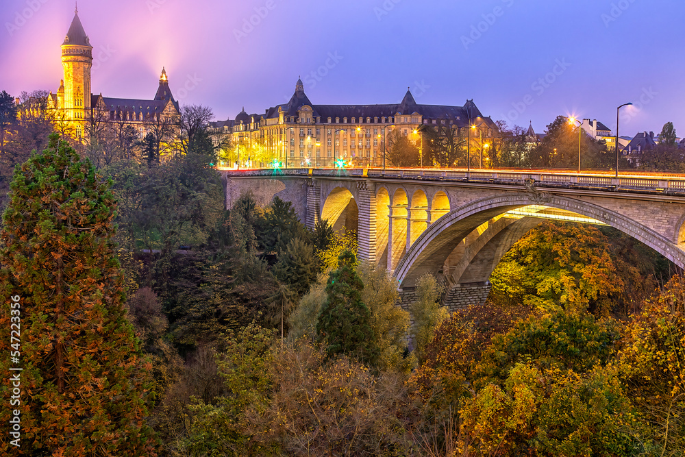 View of Pont de Adolphe Luxembourg