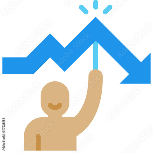 pump and dump flat icon
