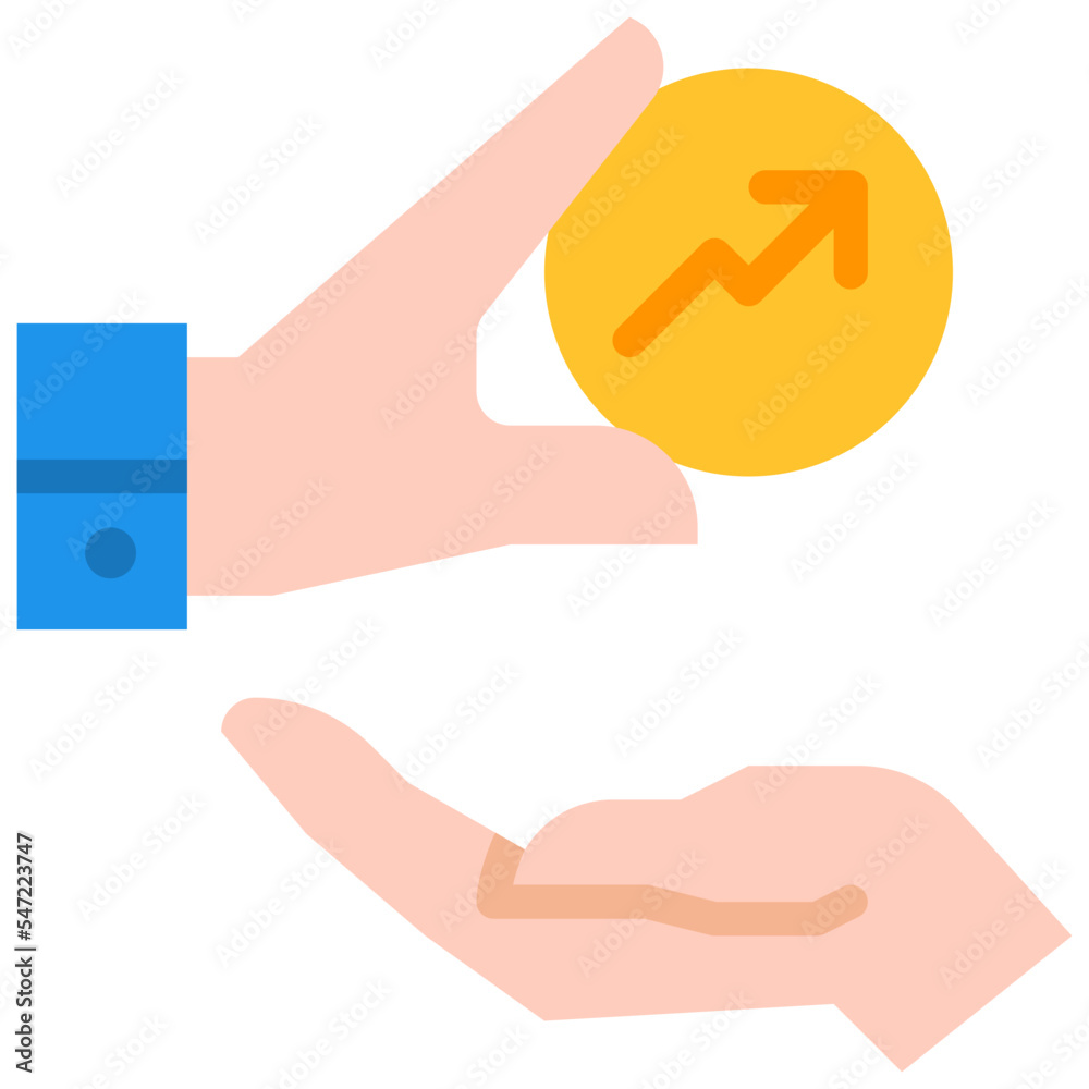 initial coin offering flat icon initial coin offering flat icon