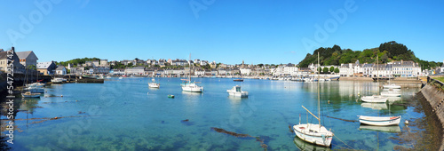 Print op canvas panoramic view of the beautiful fishing port of Audierne, near the famous Pointe