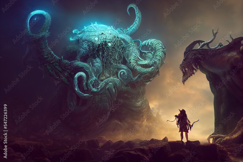 Fototapeta premium fantasy giant monster in concept Norse Mythology