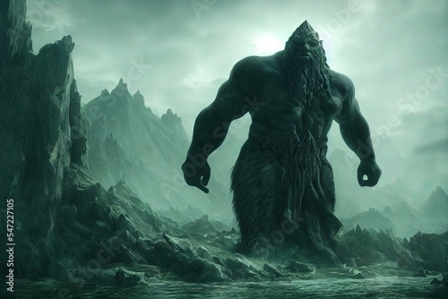 fantasy giant monster in concept Norse Mythology Fototapet