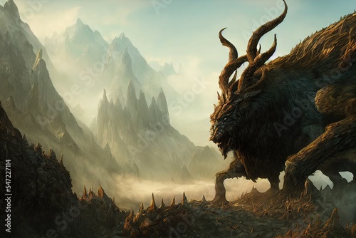 Fototapeta fantasy giant monster in concept Norse Mythology