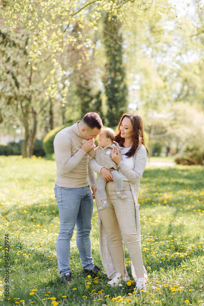 Family Enjoying Walk In Park