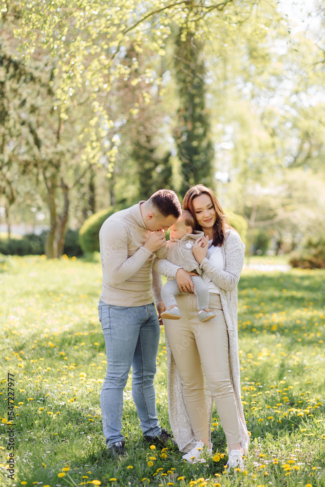 Fototapeta premium Family Enjoying Walk In Park