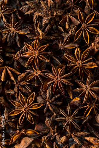 Raw Brown Organic Star Anise Spice