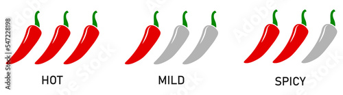 Photo Hot pepper icons