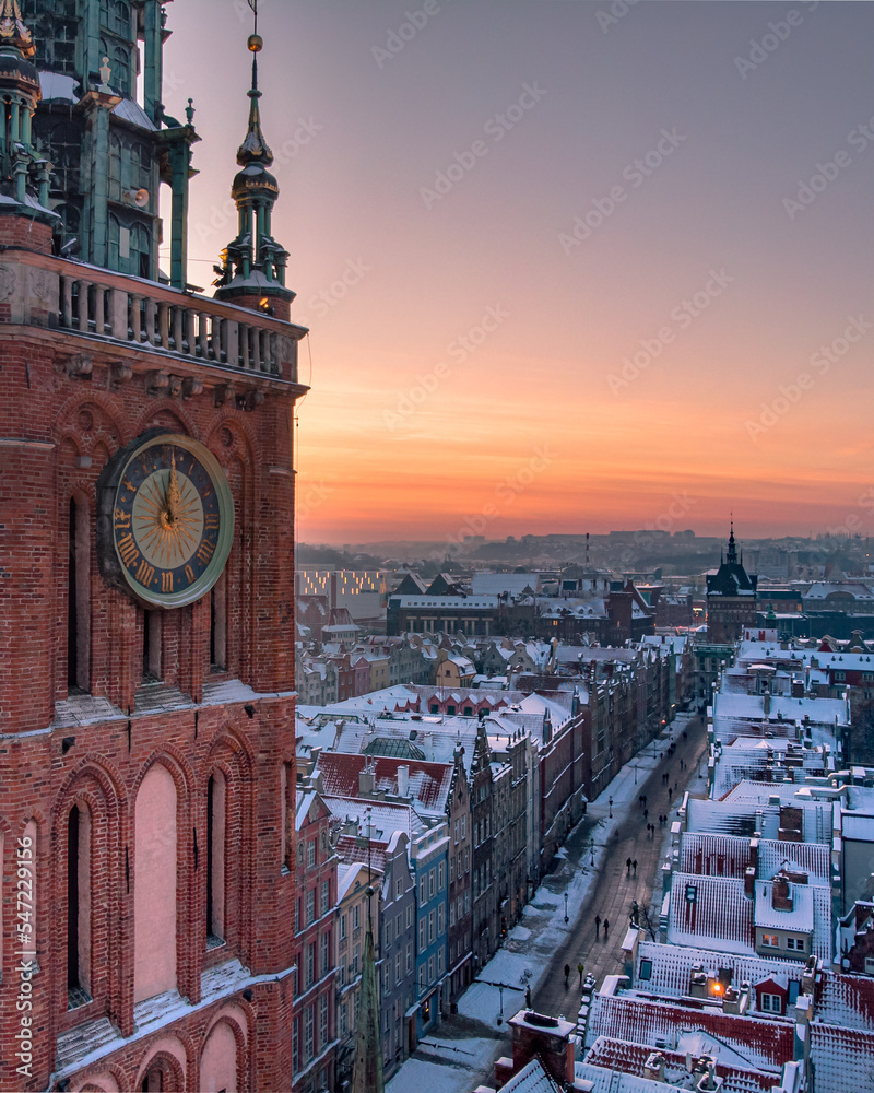 Fototapeta premium Gdansk evening town city