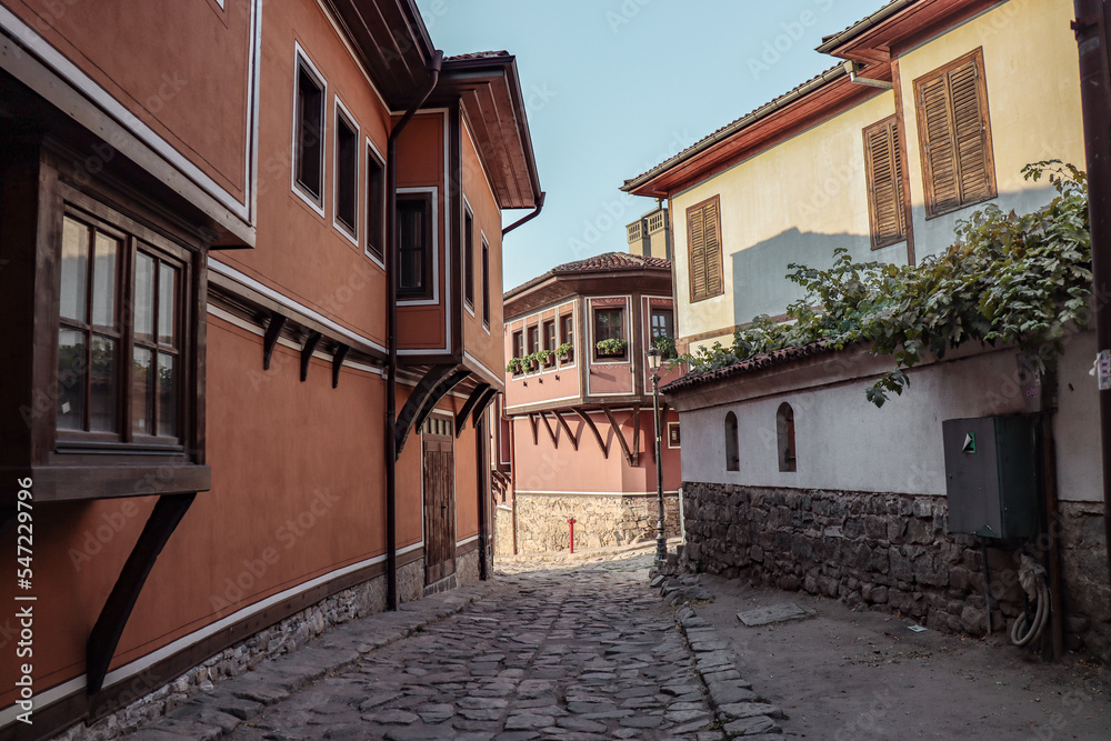 Streets in the old town of Plovdiv.