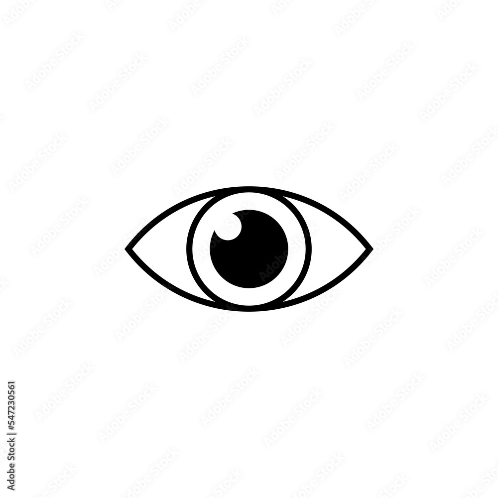 Design Eye Vector Icon Simple. Vector illustration on white background Design Eye Vector Icon Simple. Vector illustration on white background