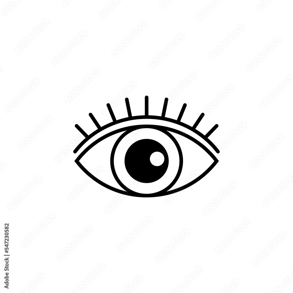 Design Eye Vector Icon Simple. Vector illustration on white background Design Eye Vector Icon Simple. Vector illustration on white background