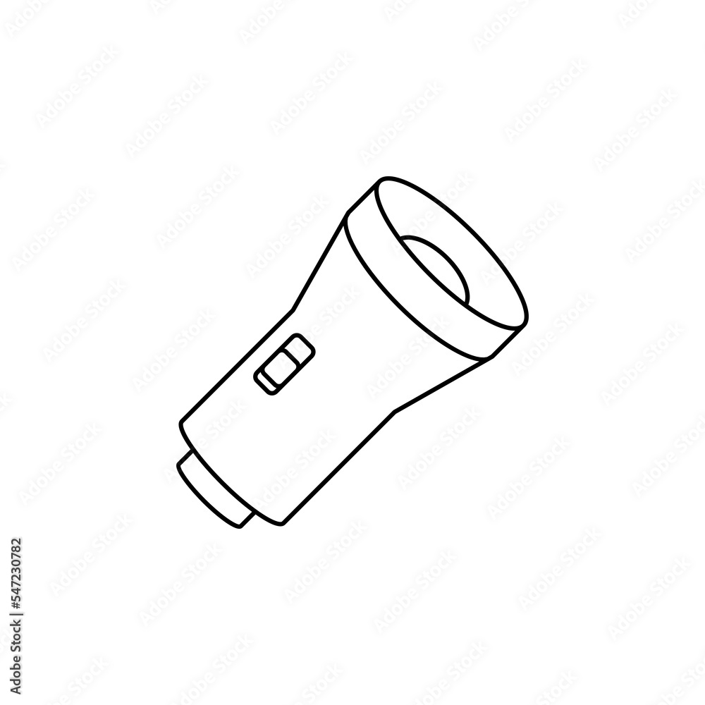 Flashlight icon, simple vector icon. Vector illustration on white background Flashlight icon, simple vector icon. Vector illustration on white background