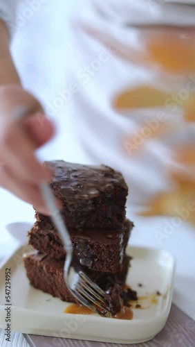 Eating Brownie