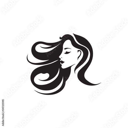 wavy hair logo , beauty salon logo, hair dresser logo , cosmetic logo